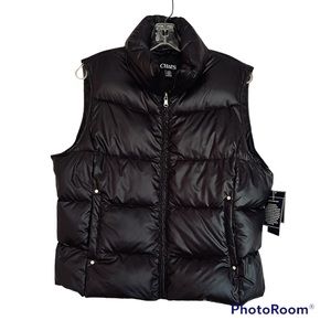Chaps Feather Down Puffer Vest New W Tags Sz Lg